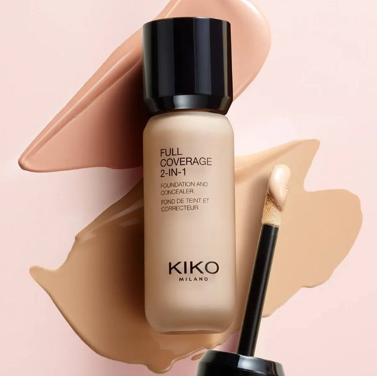 کرمپودر و کانسیلر ۲ منظوره کیکو KIKO ۲in1 FOUNDATION & CONCEALER