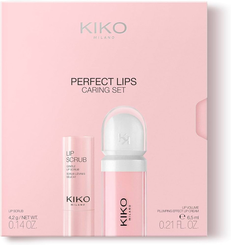 ست لیپ گلاس و اسکراب لب کیکو KIKO PERFECT LIPS CARING SET